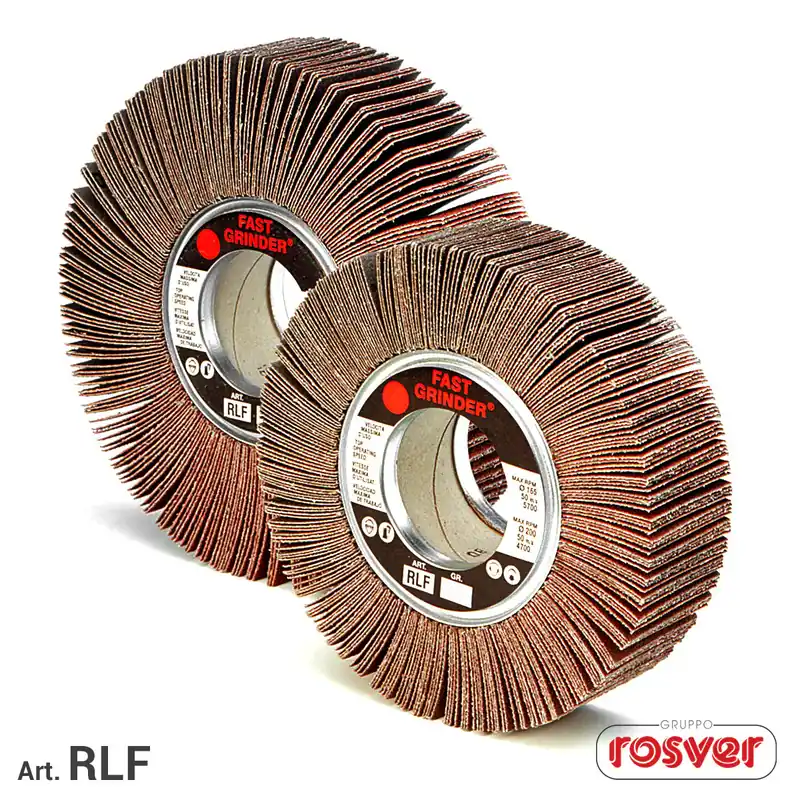 Flap Wheels in Abrasive Cloth RLF D.100x50x19 Rosver - Conf.5pz Aktuell