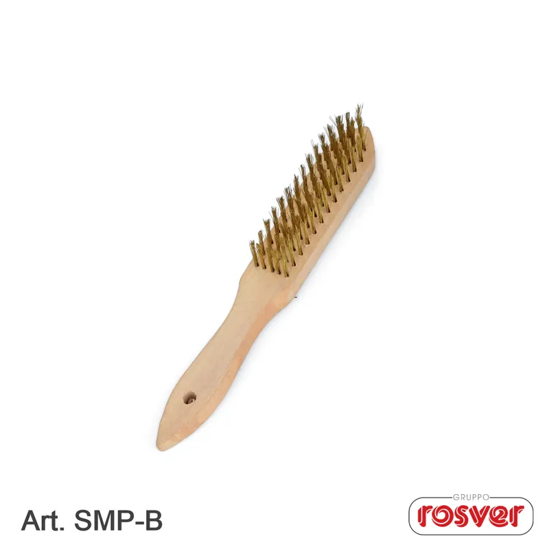 Economicwooden Handle Brushes Steel SMP-B 290mm 4x15 Rosver 12pz Aktuell