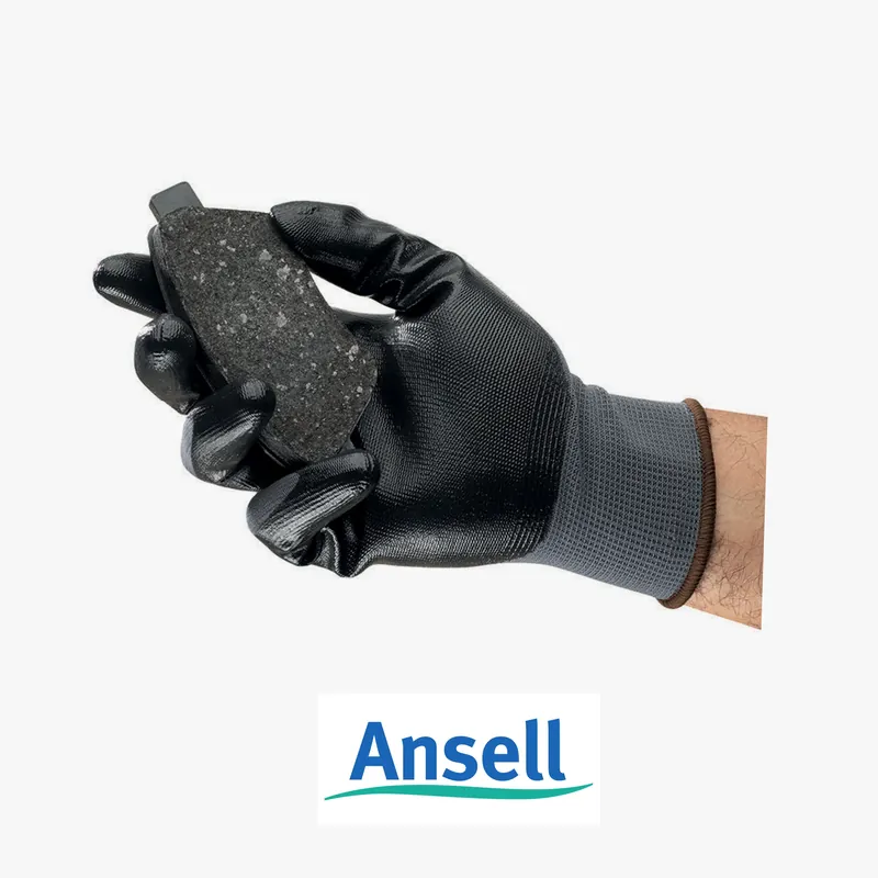 Versand Am Gleichen Tag Nylon/nitrile edge gloves gray/black - 12pcs