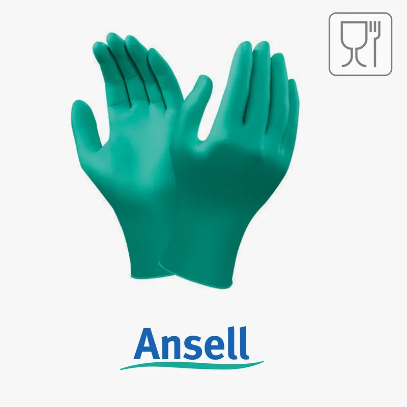C.100 pcs Touch&tuff gloves w/polv. green - 10pcs Mega-Angebot