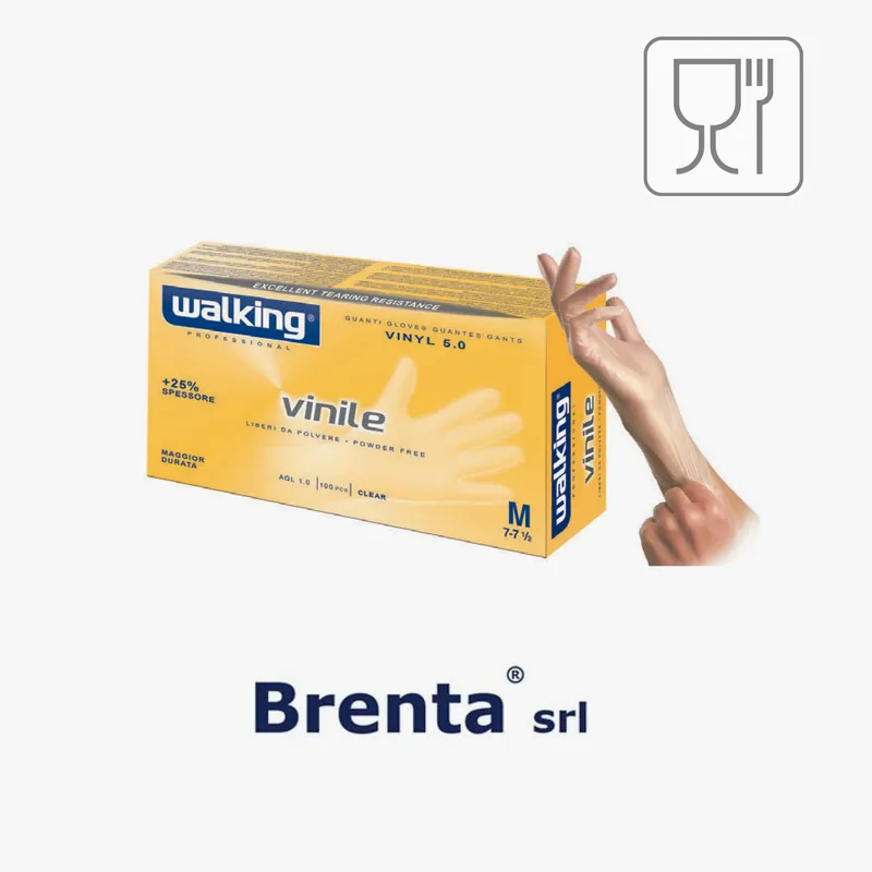 C.100 pcs walking gloves vinyl no powder - 10pcs. Must-Have