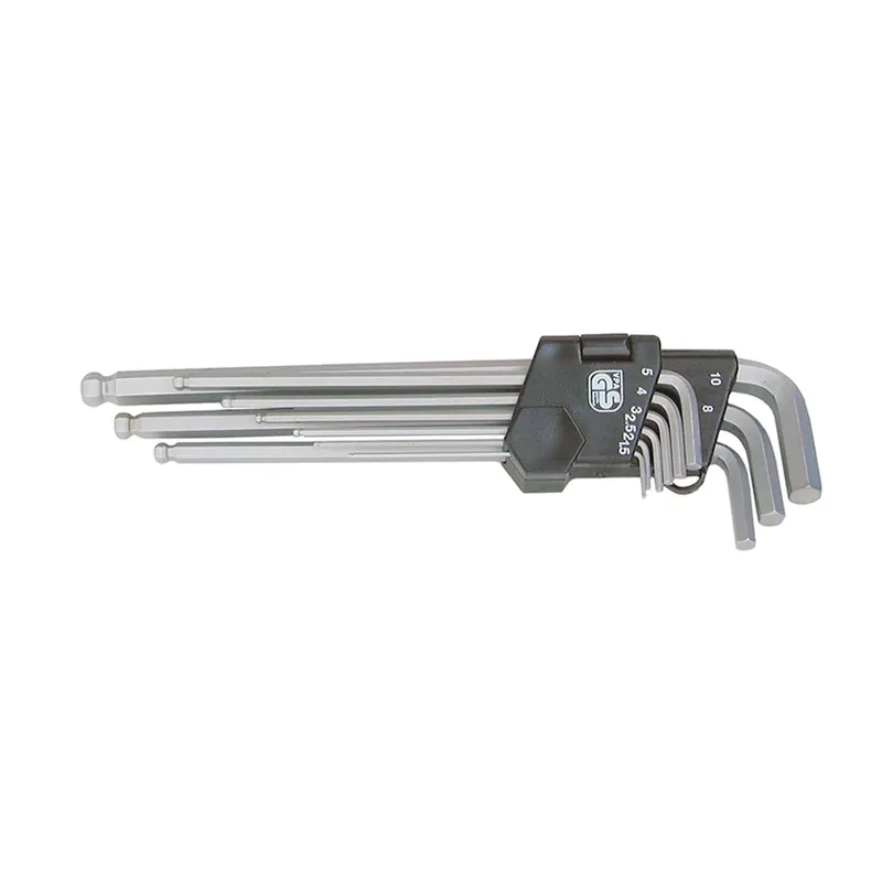 Markenprodukt Set 9 long hexagon keys - Fermec 302-9-CLIP