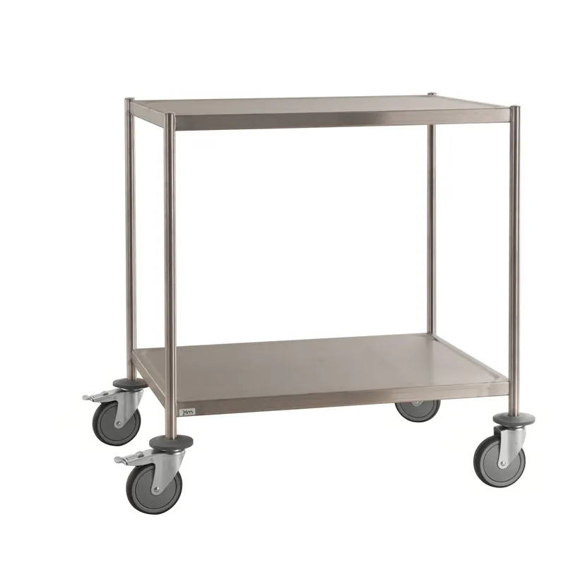 Stainless steel trolleys with brake 650 x 440 x 1010 load 200Kg Kongamek Solange Der Vorrat Reicht