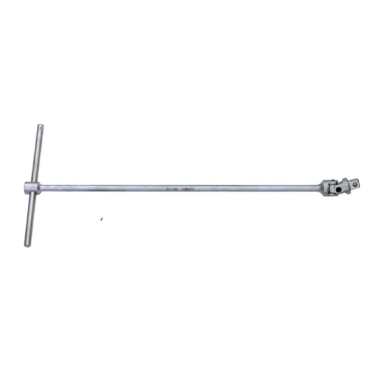 Versand Am Gleichen Tag Chrome-plated jointed male square T wrench 1/2 L.500 - Fermec 581-1/2