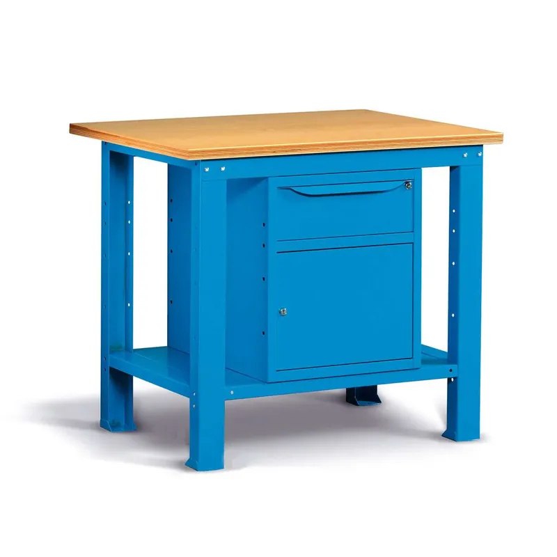 WORKSHOP WORKBENCH WOODEN TOP 1024 X 705 X 880 H - WARDROBE 1 DRAWER 1 DOOR - FAMI - BLUE Schnäppchen