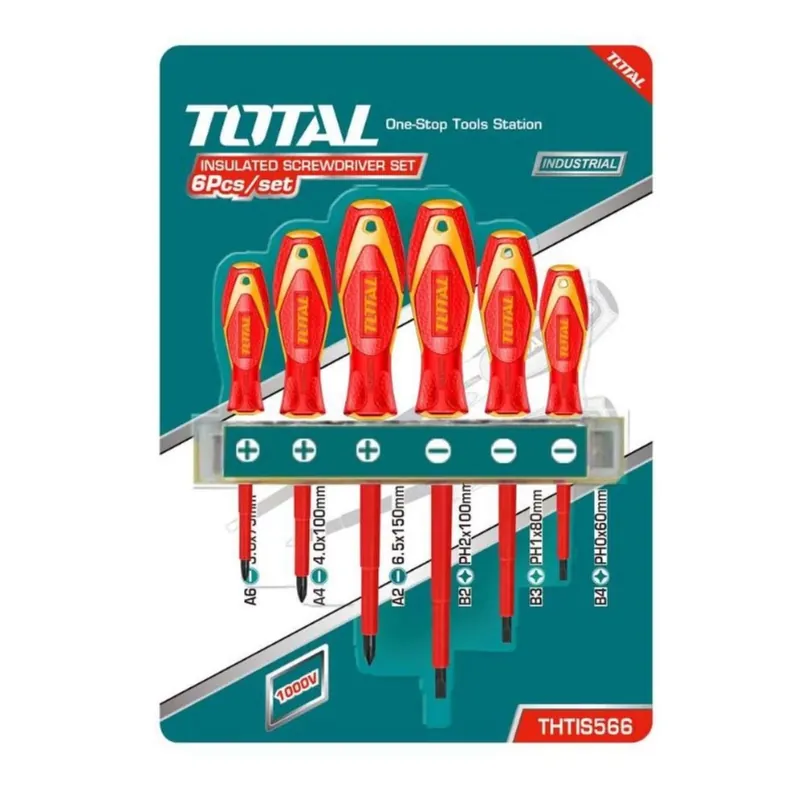 Must-Have 6-piece insulated electrician's screwdriver set - Total I4341000001