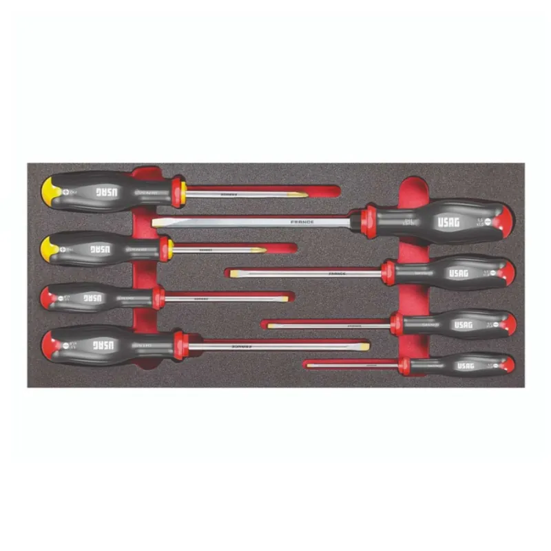 Jetzt Bestellen Two-coloured assorted sponge module with 8 screwdrivers - Usag U05190910