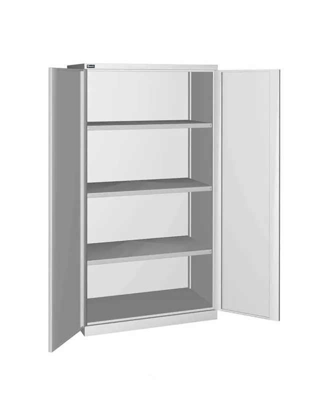 Wardrobe with hinged doors, height-adjustable tops, lockable closure Preisknaller