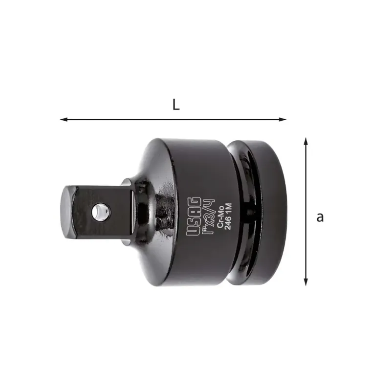Mega-Angebot Reducer coupling, male 1 and female 3/4 L.75mm square coupling - 246 1 M Usag