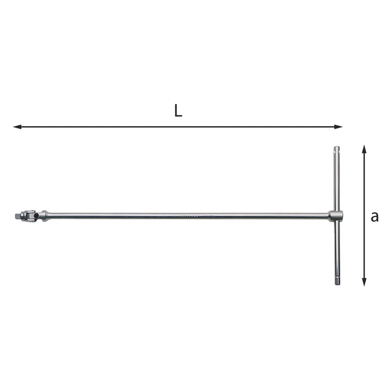 Meistverkauft T-handle wrench with articulated square drive 390mm - Usag U02730201 273 1/4 Q