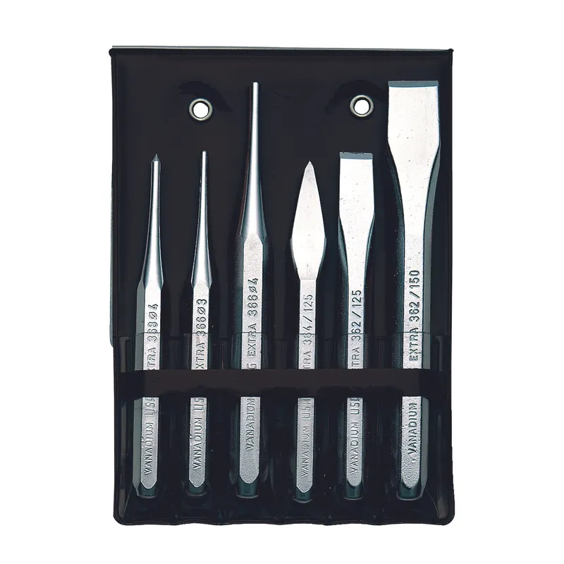 Set of 6 Chrome Vanadium Steel Chisels - Usag 372 SE6 U03720181 Sale