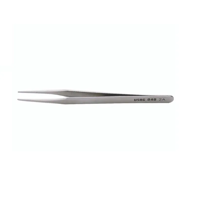 Echt Spring tweezers with rounded flat tips - Usag 040/2A U00400007