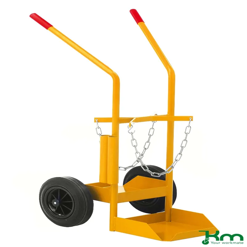 Ausverkauf Bottle truck with space for 2 tubes, L x W X H (mm) 530 x 1080 x 550