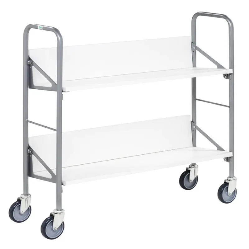 Grey / White Archive trolley with 2 slanted shelves LxWxH (mm) 900 x 300 x 920 Expressversand