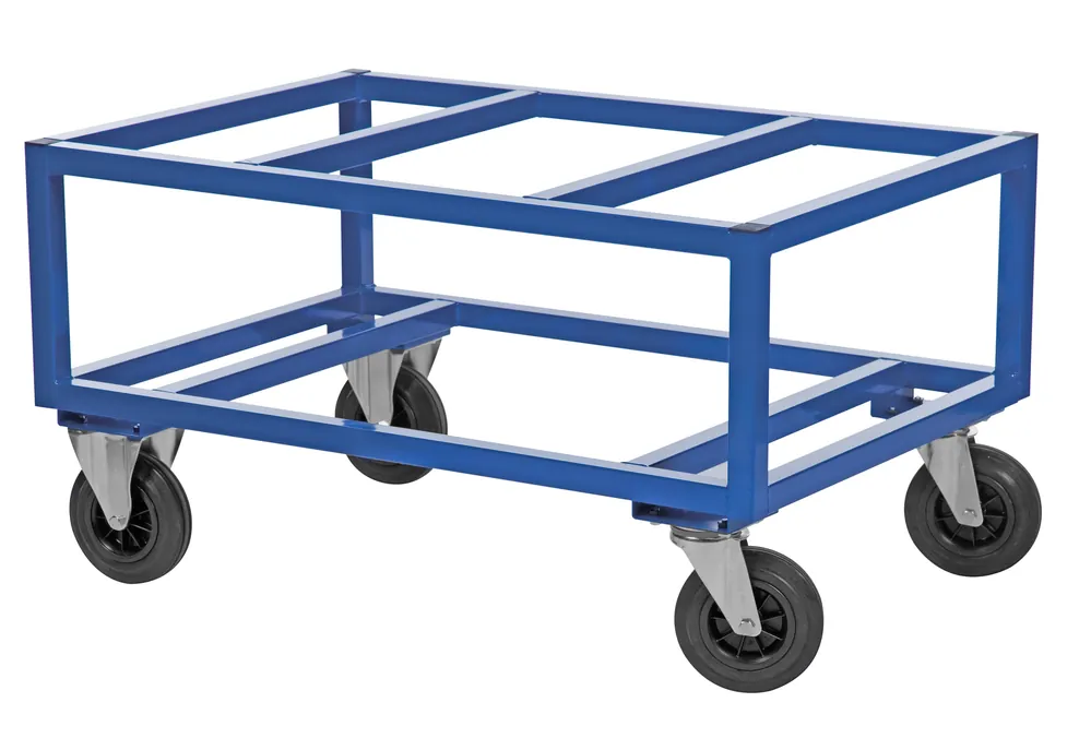 Blue pallet trolley capacity 800kg WxDxH (mm) 1200x800x650 Kongamek Sofort Bestellen