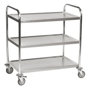 Versand Am Gleichen Tag Stainless steel carts 4 swivel casters 2 with brakes 910 x 590 x 940 Kongamek