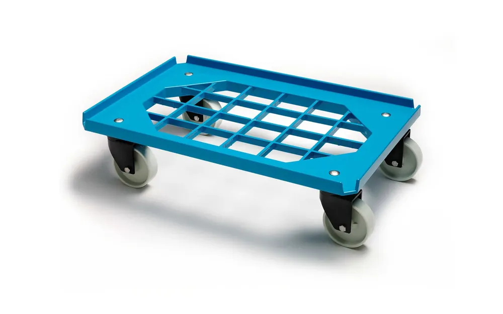 Saisonangebot Blue dolly trolley 4 swivel wheels 225kg capacity - Kongamek