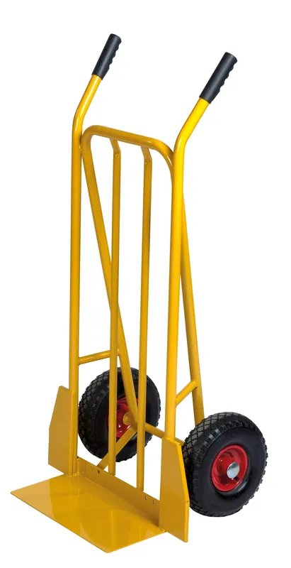 Yellow folding luggage cart - 470 x 555 x 1110 - KM105 Kongamek Garantierte Lieferung