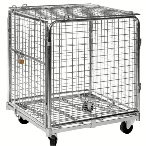 Ausverkauf Safety container with brake Electro galvanised 720 x 830 x 1840 capacity 400Kg