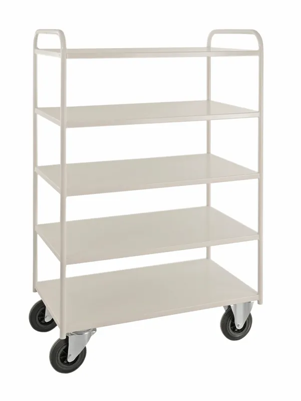 Shelf trolley 5 levels, fully welded White - KM4150B Kongamek Saisonangebot