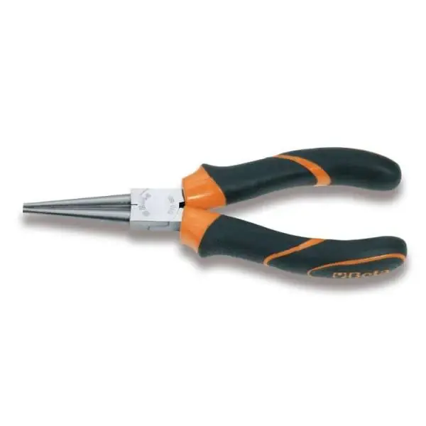 Long round knurled nose pliers bi-material handles L.160mm - 1010BM Beta Markenware