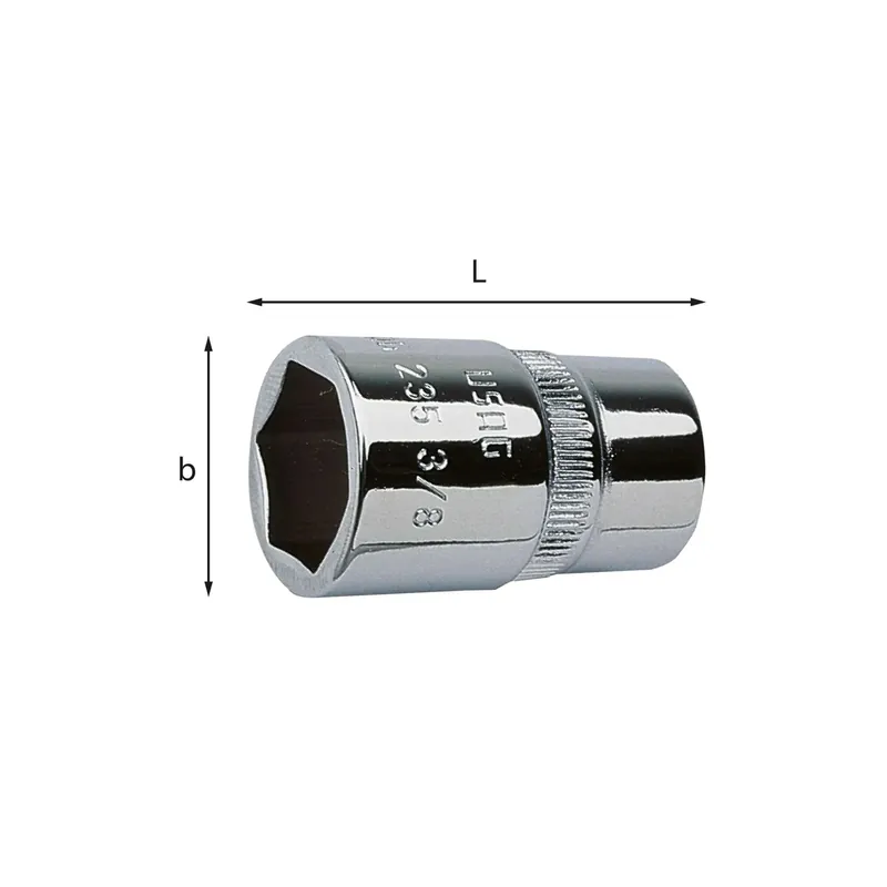 Aktuell 17mm Hexagonal sockets L. 30mm - Usag 235 3/8 E