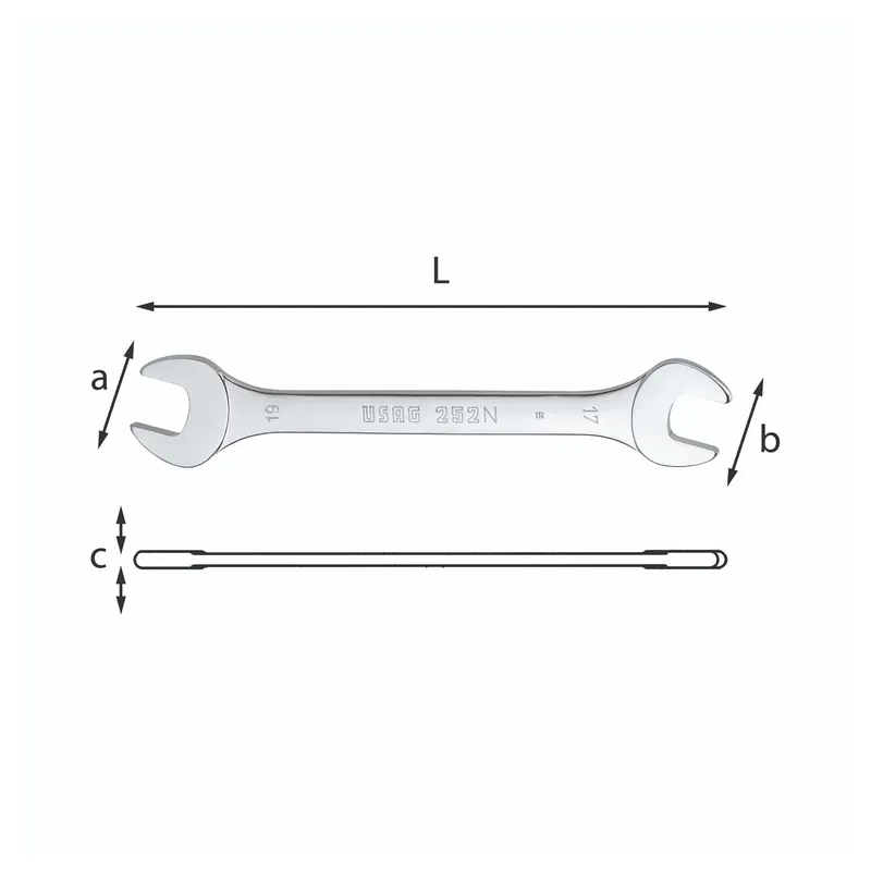 34X36mm Double ended open jaw wrenches - Usag 252 N Schnäppchen