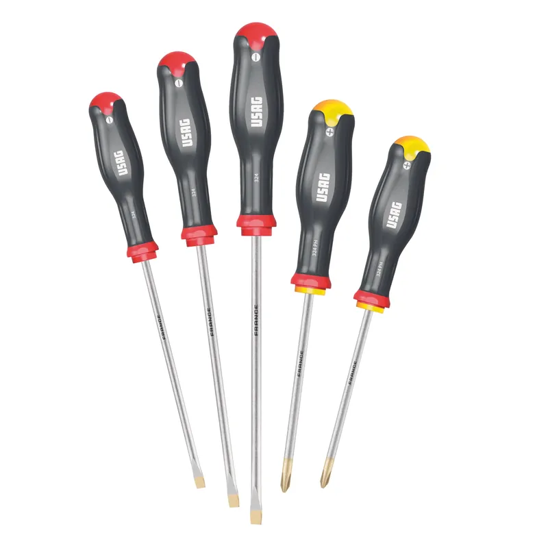 Set of 5 screwdrivers for slot-head and Phillips screws 440gr - Usag 324 SH5 Beliebt
