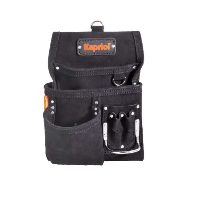 Bestpreis Black 5-pocket carpenter's leather bag - Kapriol 25056