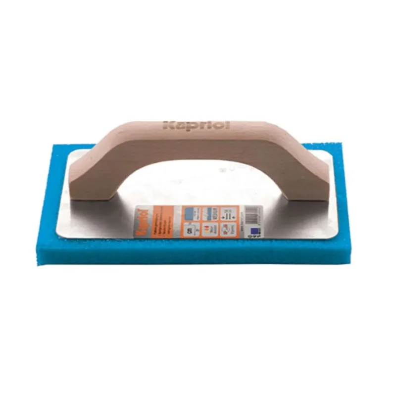 Highlight Blue sponge rubber trowel with wooden handle 14x21cm - Kapriol 23053
