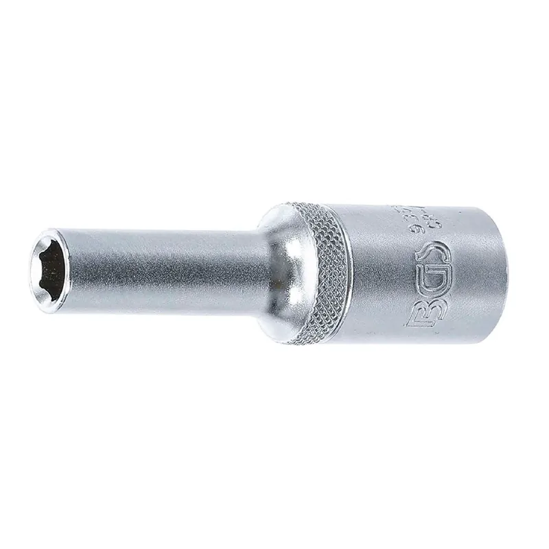 Top-Seller Satin chrome plated socket long hexagon inside deep 1/2 10mm - Fermec BGS10550
