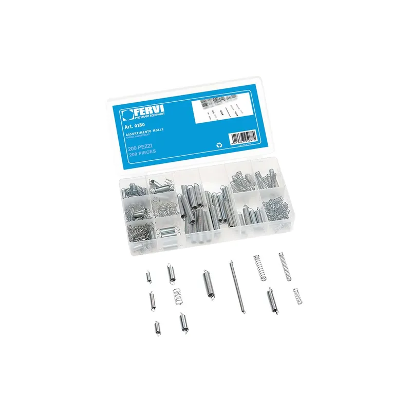 Direkt Vom Hersteller Assortment of 200 galvanised steel springs - 0180 FERVI