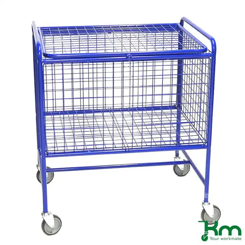 Blue Mesh trolley, 2 shelves, L x W x H (mm) 800 x 600 x 915 - Kongamek KM198 Top-Seller
