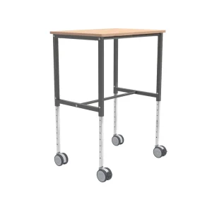 Beech / Dark Grey Roll table, height adjustable LxWxH (mm) 800x570x720 Must-Have