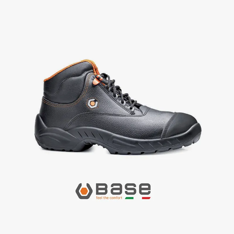 Markenprodukt Black Leather High Shoe S3 - SB154