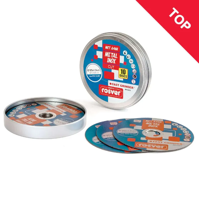 Markenware Thin Flat Cutting Discs 115x1x22 A46N for stainless steel Rosver