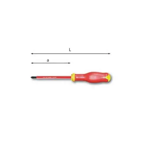Neu Screwdriver for slot-head screws 1000V (0,8x4x100-1x5,5x125) - Usag 091