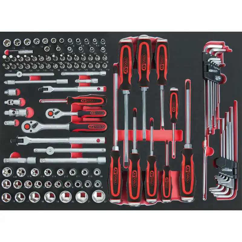 1/4"+3/8" SCS Steckschlüssel-Satz, 118-tlg in 1/1 Systemeinlage Begrenztes Angebot