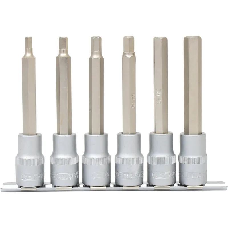Letzte Chance 1/2" Bit-Stecknuss-Satz Innensechskant, lang, 6-tlg