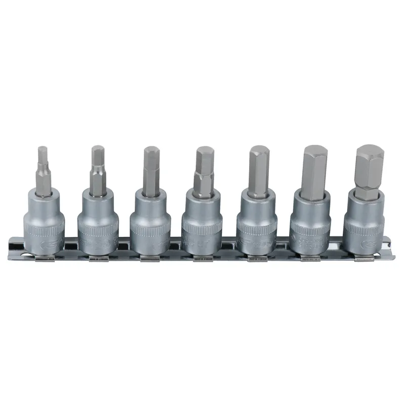Echt 1/4" Bit-Stecknuss-Satz Innensechskant, 7-tlg2,5-8mm