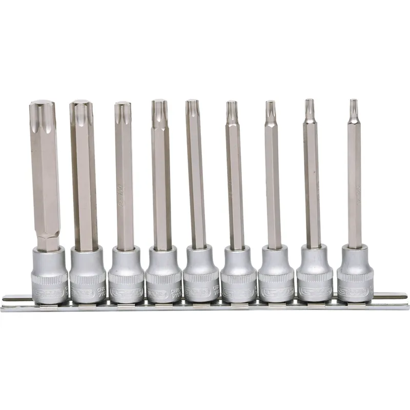 Sichere Zahlung 3/8" Bit-Stecknuss-Satz Torx, lang, 9-tlg, T20-T60