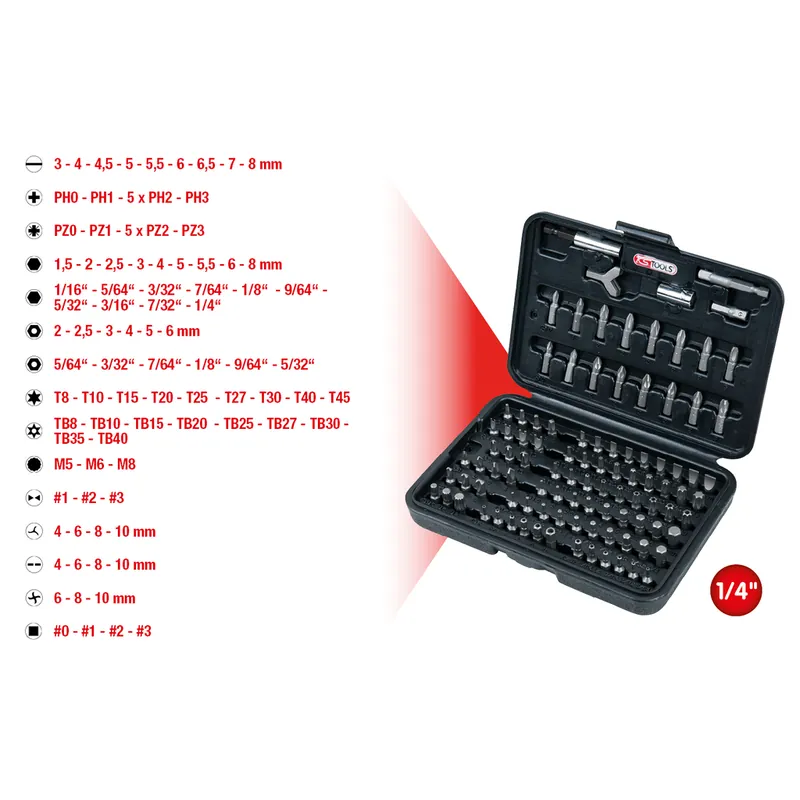 1/4" Bit-Satz, 100-tlg Versand Am Gleichen Tag