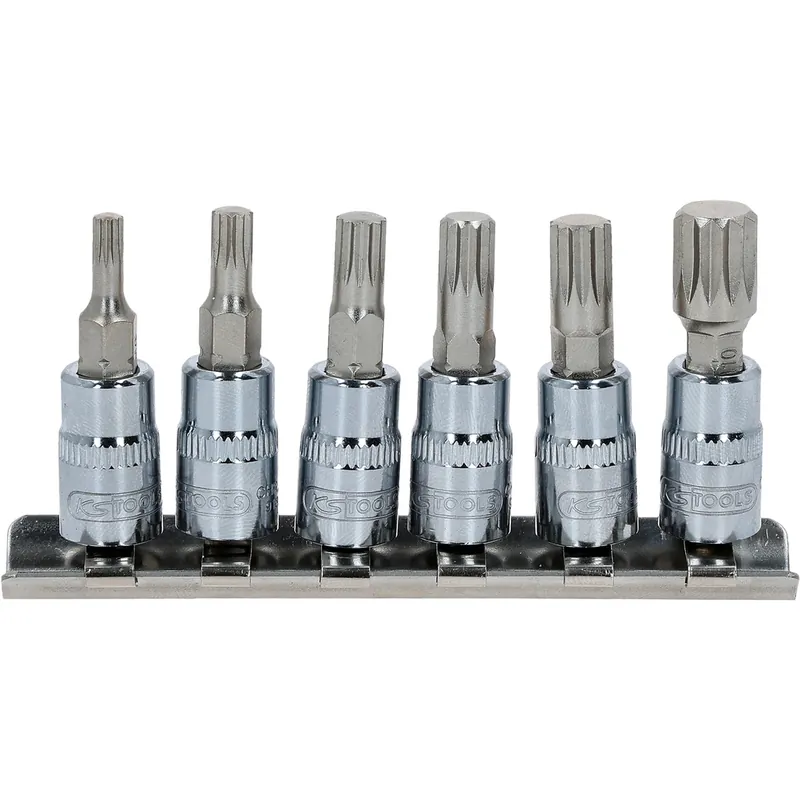 Bestseller 1/4"CHROMEplus Bit-Stecknuss-Satz XZN, 6-tlg
