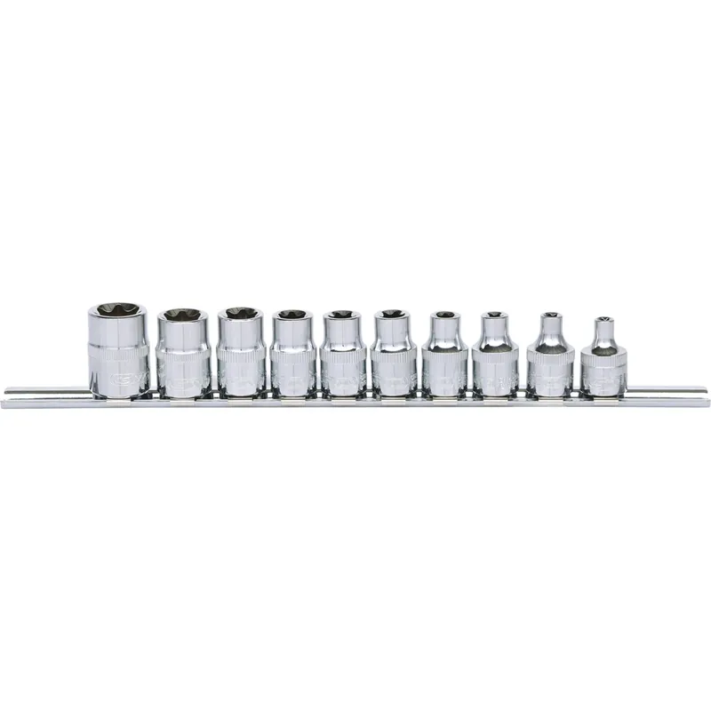 Ausverkauf 3/8" CHROMEplus Torx-E Stecknuss-Satz, 10-tlg