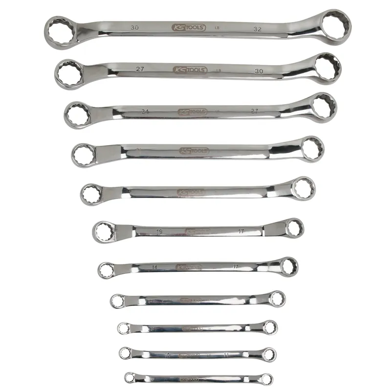 EDELSTAHL Doppel-Ringschlüssel-Satz, gekröpft, 11-tlg Top-Angebot
