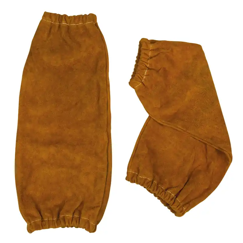 Zertifiziert Lederärmel, hellbraun, 2er Pack