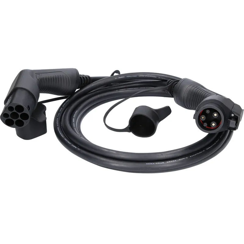 efuturo Ladekabel gerade, Typ 2 auf Typ 1 Stecker, 1 Phase, bis zu 7,4 kW, 32 A, 230 V, Mode 3, 5 Me Sichere Zahlung