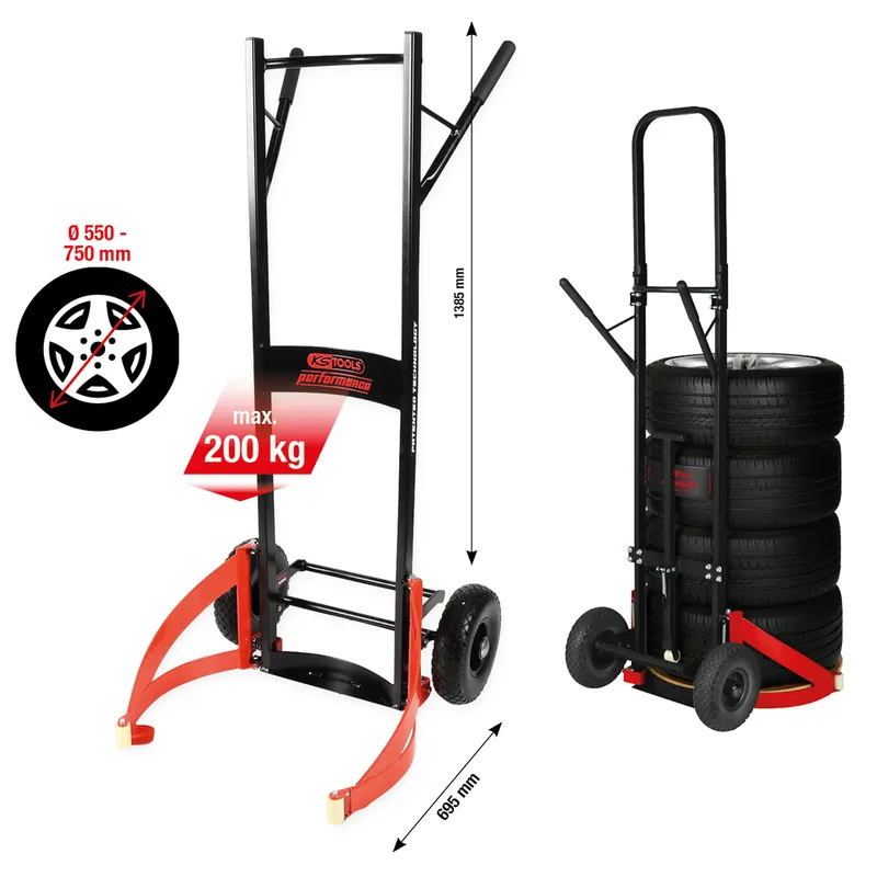 Neue Ware performance Profi-Reifenwagen, Tragkraft max. 200 kg