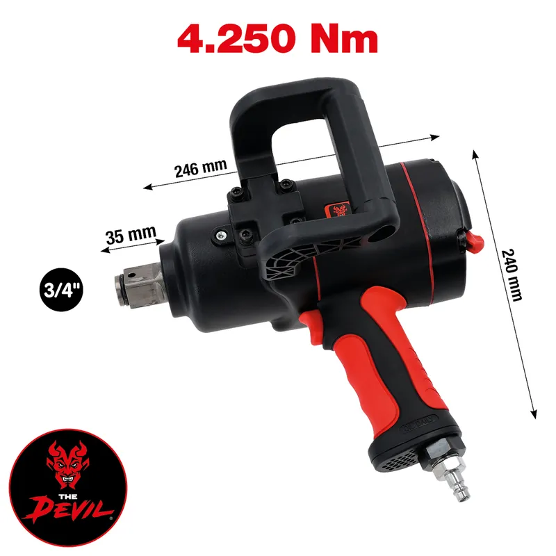 3/4" THE DEVIL Hochleistungs-Druckluft-Schlagschrauber, 4250Nm Ausverkauf